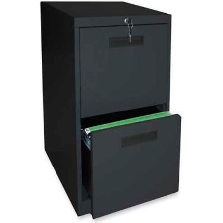 SP RICHARDS Lorell® File/File Mobile Pedestal File, 15"W x 23"D x 28"H, Black LLR67733